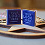 Personalised Corporate Logo Silver Plated Cufflinks, thumbnail 3 of 8