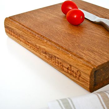 Personalised Wooden Book Chopping Board, 4 of 5