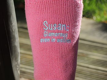 Personalised Welly Boot, Wool Socks, 5 of 6