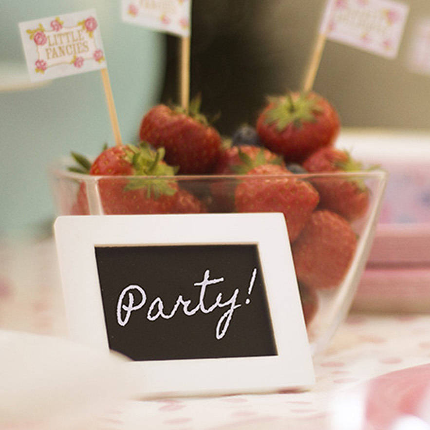 White Chalkboard Place Cards Or Buffet Signs By PopBox Party