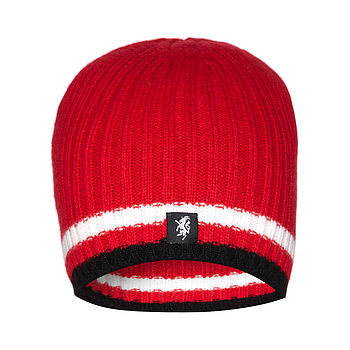 Cashmere Beanie Hat In Team Colours, 4 of 12