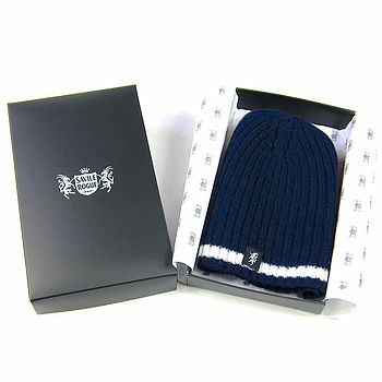 Cashmere Beanie Hat In Team Colours, 6 of 12
