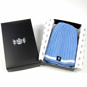 Cashmere Beanie Hat In Team Colours, 8 of 12