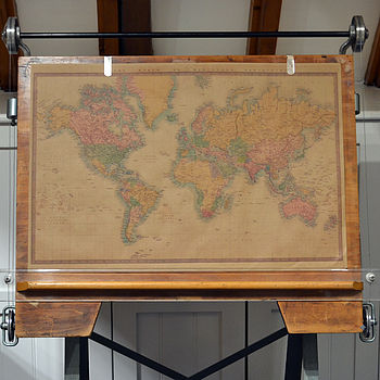 World Map Vintage Style Poster, 2 of 2