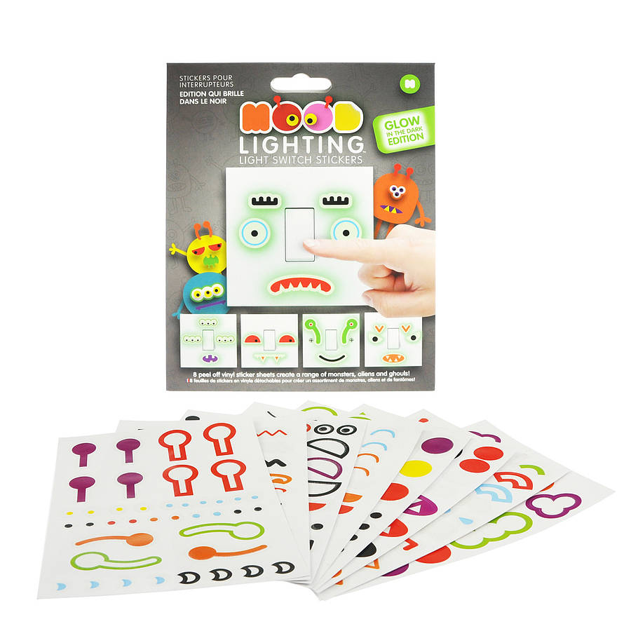 Glow In The Dark Monster Light Switch Stickers By Artful Kids