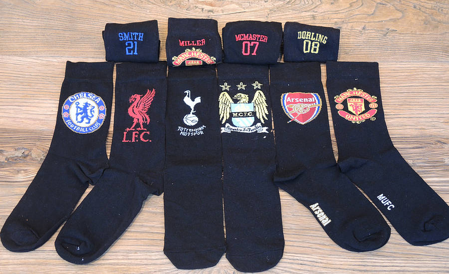 personalised football team socks by solesmith | notonthehighstreet.com