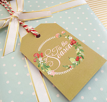 Pack Of Eight 'Berries' Christmas Gift Tags, 3 of 5