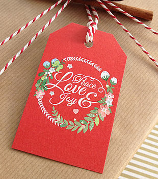 Pack Of Eight 'Berries' Christmas Gift Tags, 5 of 5