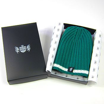 Cashmere Beanie Hat In Team Colours, 7 of 12
