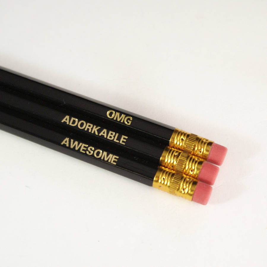 Omg, Awesome And Adorkable Pencil Set, 1 of 3