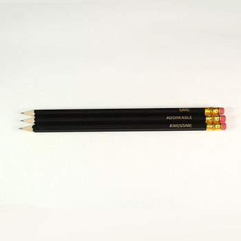 Omg, Awesome And Adorkable Pencil Set, 3 of 3