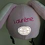 Childs Pink Or Cream Bunny Hi Vis Helmet Cover, thumbnail 8 of 8