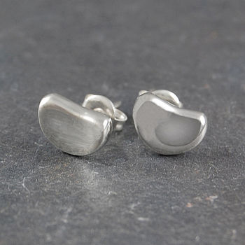 Bean Sterling Silver Studs, 5 of 7