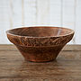 Fair Trade Carved Wooden Bowl, thumbnail 5 of 6