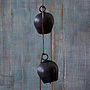 Charcoal Hanging Five Iron Bells For Indoor Or Outdoor, thumbnail 2 of 3