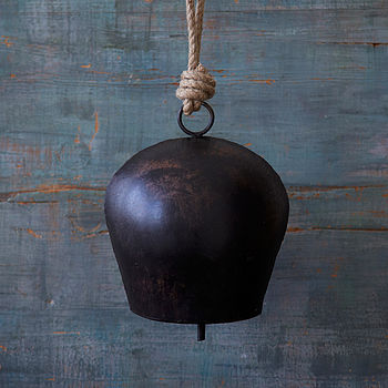 Zang Large Black Iron Cow Bell, 3 of 4