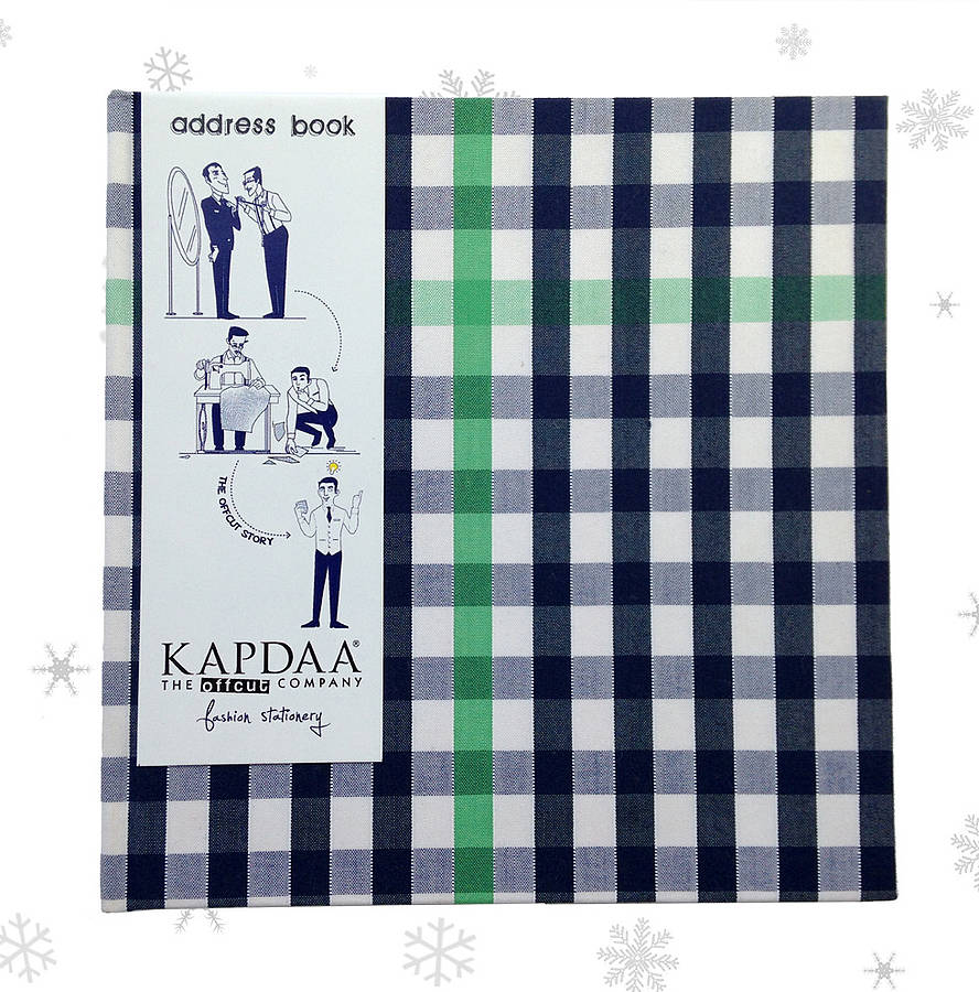 Checked Shirt Fabric Address Book By KAPDAA The Offcut Company