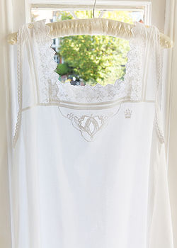White Cotton Sleeveless Victorian Nightdress Chemise, 4 of 6