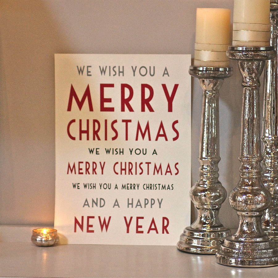 Merry Christmas Poster By Chapel Cards | notonthehighstreet.com