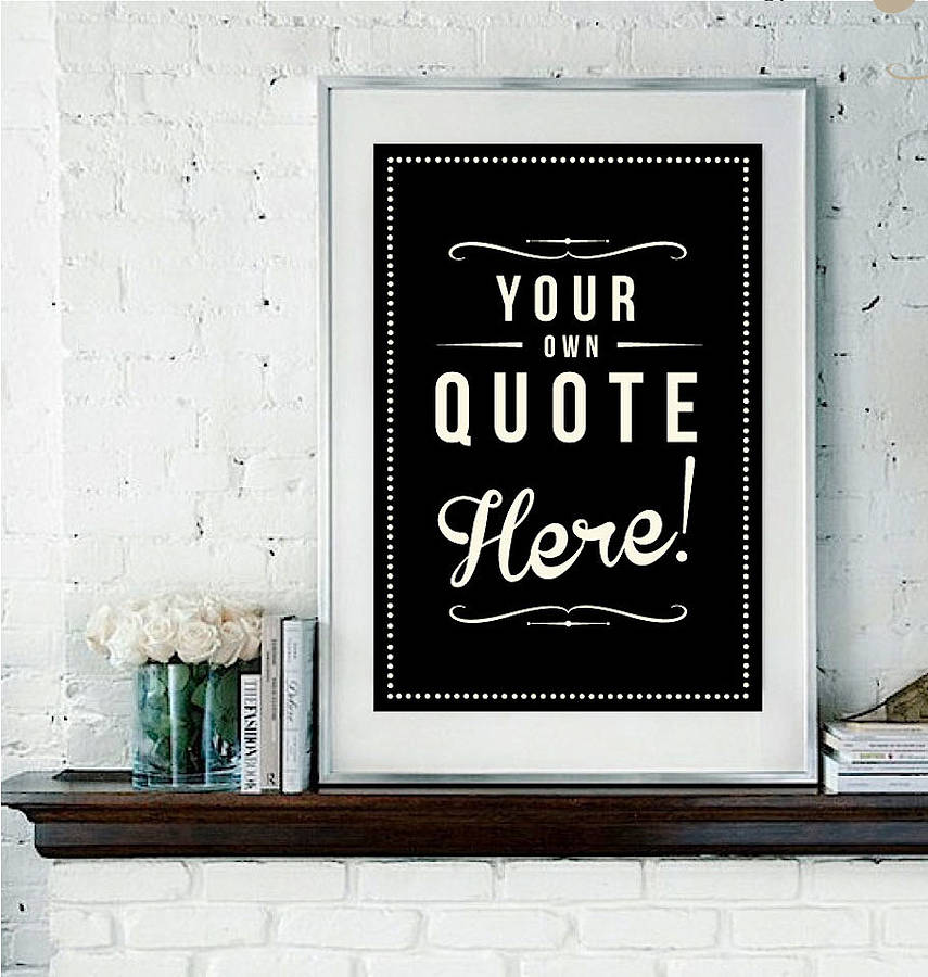 Personalised Quote 'In Your Own Words' Retro Art Print, 1 of 7