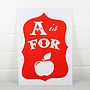 A Is For Apple Alphabet Risograph Print, thumbnail 6 of 10