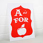 A Is For Apple Alphabet Risograph Print, thumbnail 7 of 10