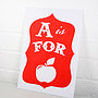 A Is For Apple Alphabet Risograph Print, thumbnail 8 of 10