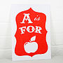 A Is For Apple Alphabet Risograph Print, thumbnail 9 of 10