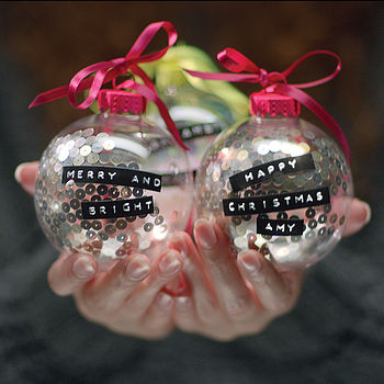 Personalised Dymo Tape Bauble, 3 of 7