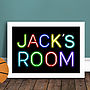 Personalised Kids Neon Sign Print, thumbnail 1 of 9