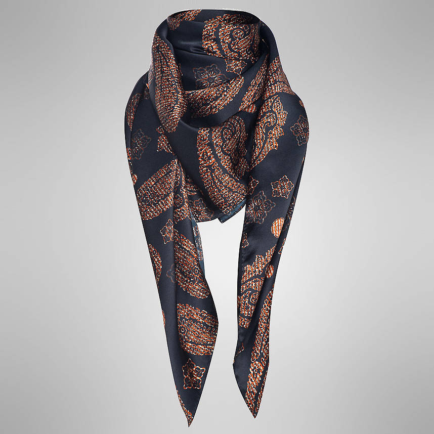 Modern Paisley Square Silk Scarf, 1 of 7