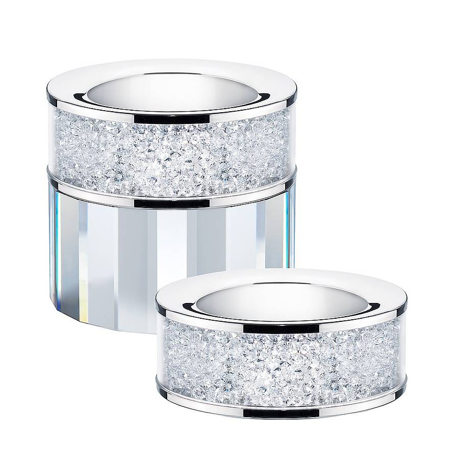 Tea Light Holder Filled With Swarovski Crystals