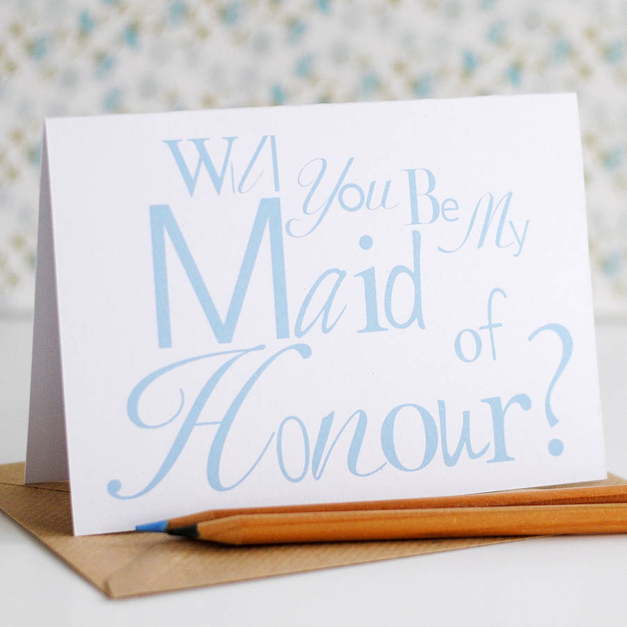 Will You Be My Maid Of Honour? Card, 1 of 4