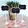 Set Of Three Chalkboard Place Card Stands, thumbnail 1 of 3