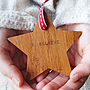 I Believe Wooden Christmas Star Decoration, thumbnail 2 of 9