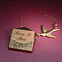 Personalised Envelope Necklace With Bird, thumbnail 5 of 7