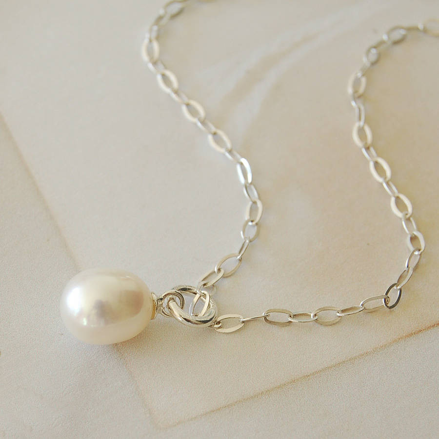 Ivory Pearl Drop Necklace By Highland Angel | notonthehighstreet.com