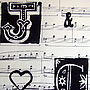 Personalised Vintage Sheet Music Initials Art Print, thumbnail 7 of 8