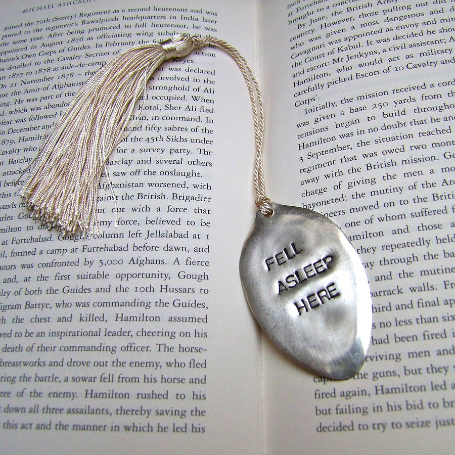 'Fell Asleep' Vintage Spoon Bookmark, 1 of 2