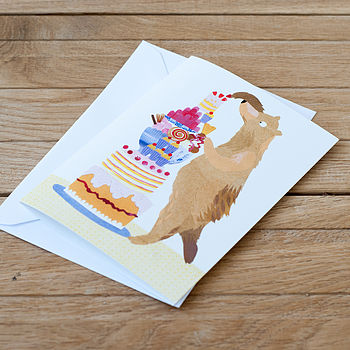 Baking Bear Greetings Card, 2 of 5