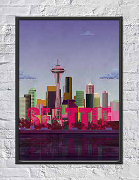 Print Of Seattle Skyline, 2 of 3