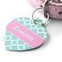 Personalised Clover Pet Tag Heart Shaped, thumbnail 1 of 5
