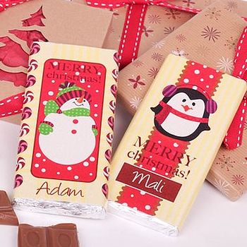 Personalised Christmas Chocolate Bar With Polka Dots, 2 of 7