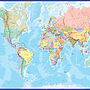 Giant World Map Mural Blue Ocean, thumbnail 3 of 3