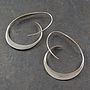 Tapered Sterling Silver Hoop Earrings, thumbnail 3 of 10