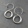 Infinity Sterling Silver Hoop Earrings, thumbnail 2 of 4