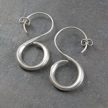 Infinity Sterling Silver Hoop Earrings, 2 of 4