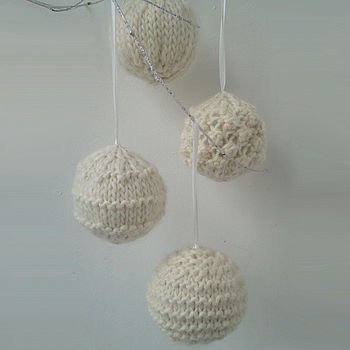 Personalised Cosy Knitted Christmas Bauble, 6 of 6