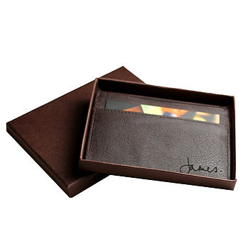 Personalised Leather Card Holder, 5 of 12