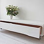 Molton White Coffee Table With Drawer On Castors, thumbnail 1 of 12
